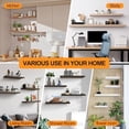 thumbnail image 5 of 8 Pcs 5" Black Steel Floating Shelf Bracket Blind Shelf Supports - Hidden Brackets for Floating Wood Shelves - Concealed Blind Shelf Support – Screws and Wall Plugs Included, 5 of 8