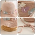 thumbnail image 3 of Sombrero de paja de 56-58 cm de circunferencia para mujer, parasol de verano, sombrero protector solar, sombrero de playa para salidas de ocio y conjunto de bolsa de paja, 3 of 5