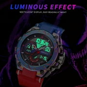 Quartz Watch For Men Smael Wristwatches Watcholorful Red Bracelet 50m Waterproof Alarm Clock Analog Digitals 8060 Sport Watches - Quartz Wristwatches