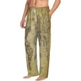thumbnail image 2 of Balery Men'S Vintage World Map Pants,Sleepwear Pants,Pajama Pants,Pj Bottoms Drawstring And Pockets-X-Large, 2 of 9