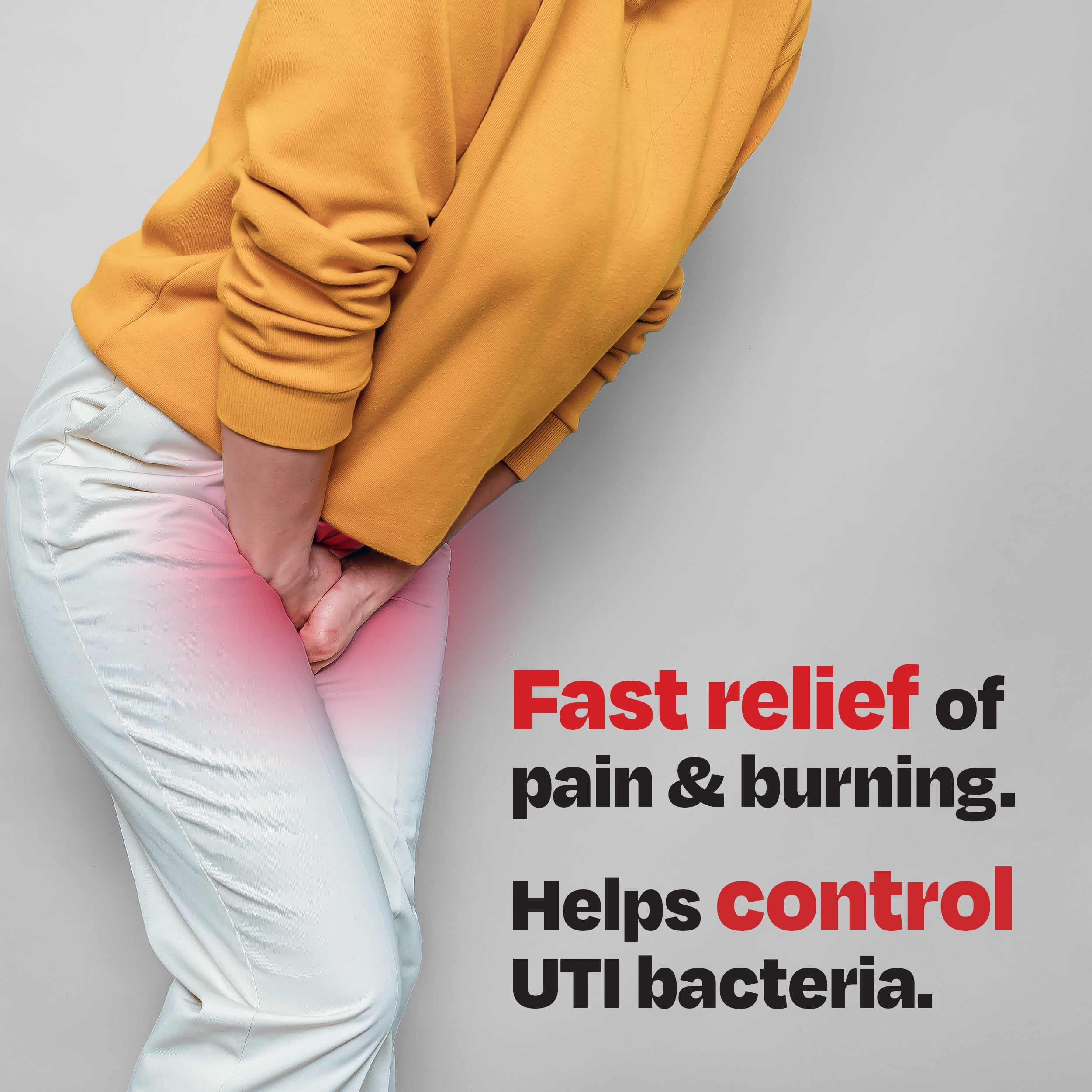 Cystex Dual Action Relief, Helps Slow UTI Bacteria Growth & Provide General Pain Relief, 48 Tablets