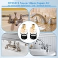 thumbnail image 4 of RVKXHD 2 Pack RP25513 Faucet Stem Replacement, Compatible with Delta Two Handle Faucet and RP24096 Faucet Cartridge Repair Kit, with RP24097 Turn Stop 1/4 and 2 × RP4993 Seat and Spring (2), 4 of 7