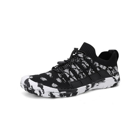 

Ymiytan Womens Mens Hiking Shoes Knit Upper Socks Sneakers Athletic Beach Shoe Yoga Breathable Lightweight Sport Black 10
