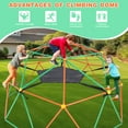 thumbnail image 4 of 10FT Jungle Gym,Climbing Dome with Hammock & Swing,Outdoor Playground Climbers for Kids 3-12, 4 of 11