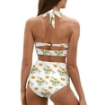 thumbnail image 2 of Yuyamidu Vintage Sunflowers Bikinis Sets for Women Comfy Sporty Swimsuits Size M Soft High Waisted Swimming Suits Tankini 2-pcs Crop Tops+High Waisted Briefs for Summer Beach, 2 of 6