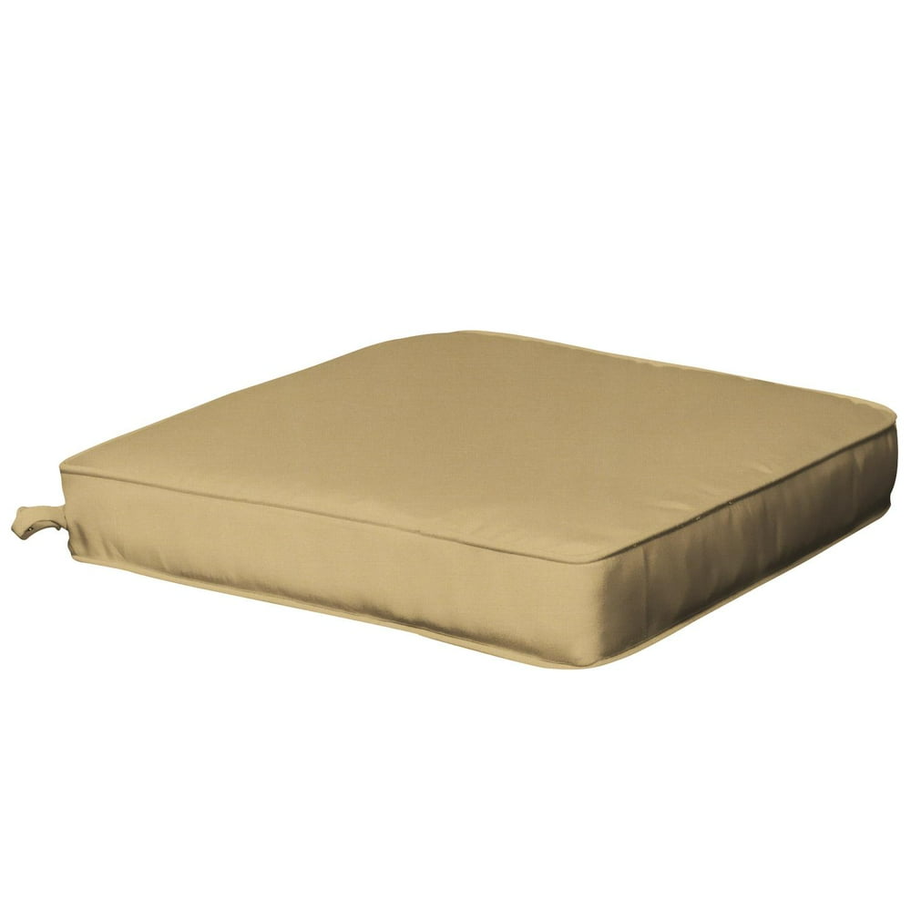 Sunbrella Canvas Wheat Medium Outdoor Replacement Seat Cushion W/ Piping By BBQGuys Walmart