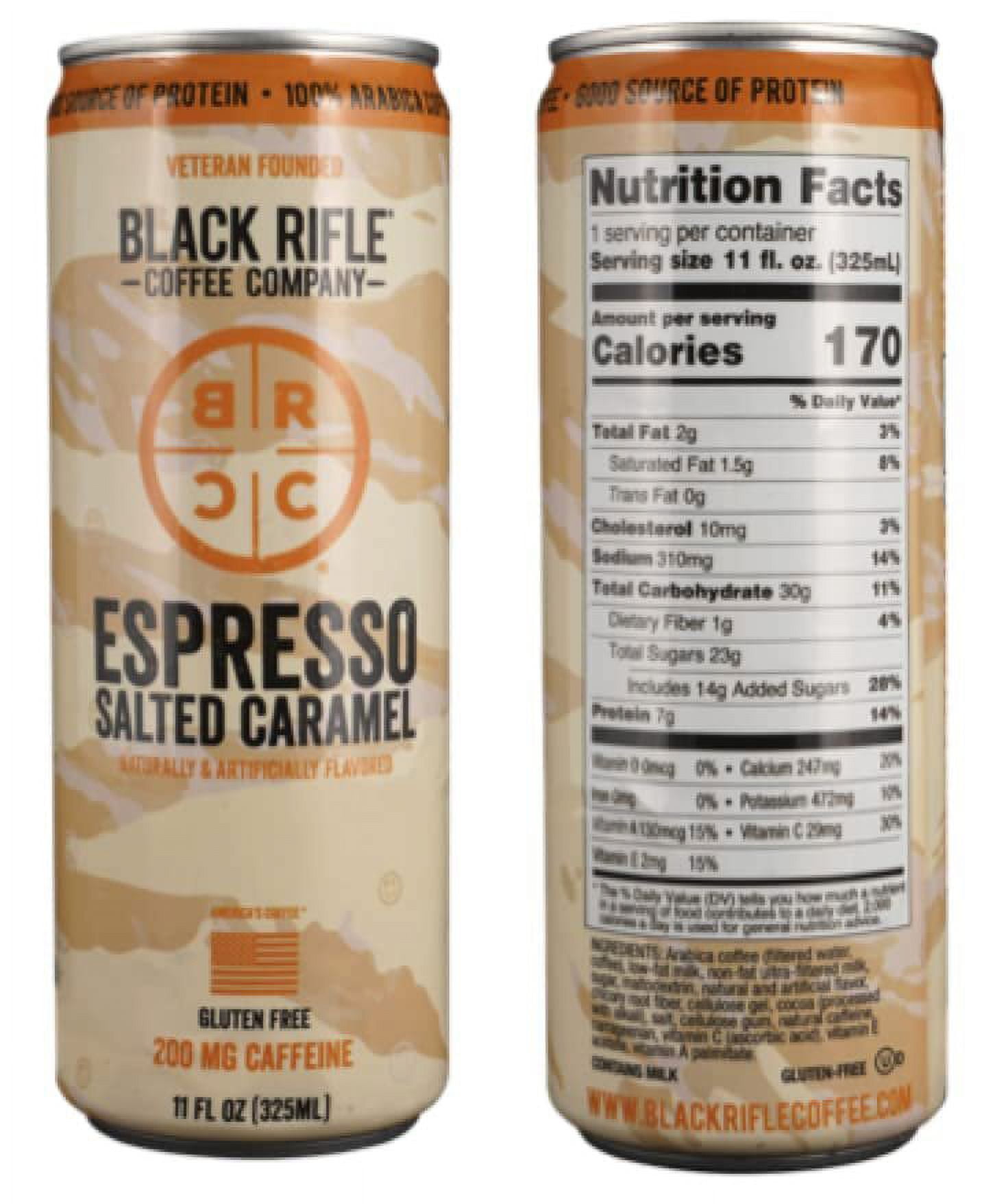 Black Rifle Coffee RTD 200mg and 300mg Caffeine, Ready To Drink Variety Pack, Gluten Free, 6 Cans