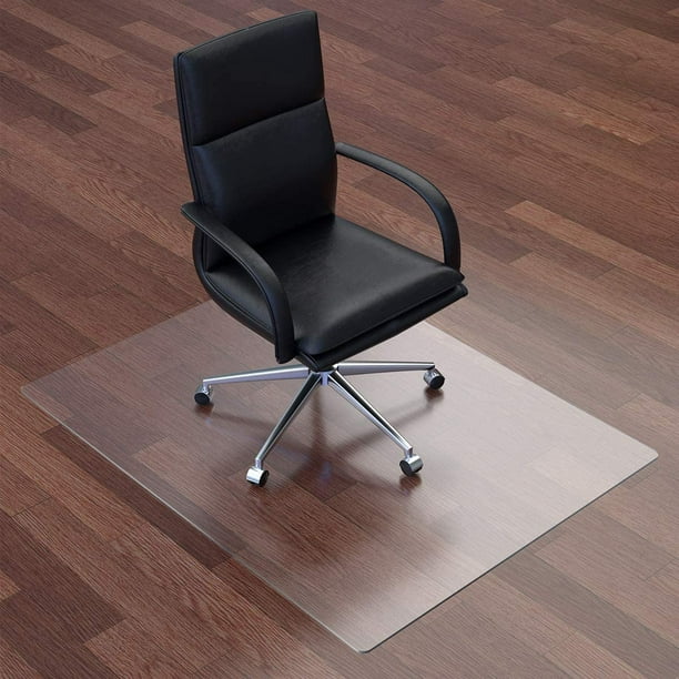 Office Chair Mat for Hard Floors, 48" x 35" Transparent Floor Mats, Easy Glide for Chairs, Wood ...