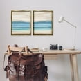 thumbnail image 3 of Stupell Industries Subtle Beach Seascape Landscape Painting Gold Floater Framed Canvas Art Print Wall Art, 17 x 21, Set of 2, 3 of 10