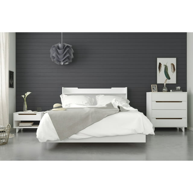 Snooze 4 Piece Queen Size Bedroom Set White