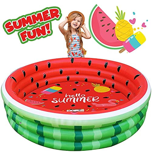 Kiddie Inflatable Watermelon Swimming Pool, 60 inch Baby and Kids Pit