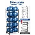 thumbnail image 3 of GARVEE 5 Gallon Water Jug Holder Stand,Double-Row Heavy-Duty 5-Tier Water Bottle Holder Storage Rack,Holds 10 Bottles,Black, 3 of 8