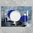 thumbnail image 2 of Girly Rose Placemats Set of 4 for Women,Blue and Grey Ombre Place Mats Non Slip,Rustic Grunge Butterflies Floral Table Mats Dining Table Decor,Graffiti Oil Painting Placemats,12x18, 2 of 4