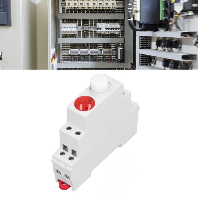 Luz Indicadora, Lámpara Indicadora De Riel DIN LED Retardante De Llama Versátil AC DC 230 V Para Control De Línea Eléctrica