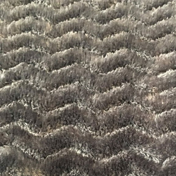 RTC Fabrics Polyester Fleece 60" Zigzag CHARCOAL Fabric, by the yard