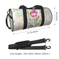 thumbnail image 4 of Easygdp Vintage Wood Background with Floral Travel Bag, Camping, Weekend, Carry On Overnight Duffel Bag with Shoulder Strap, 4 of 8