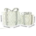thumbnail image 3 of Set of 2 Lighted Box, Iron, Festive Boxes LED light Remote Switch, Detachable Bows & Sparkling Crystals,Battery-powered Indoor Outdoor Present Boxes for Yard, Home, 3 of 6