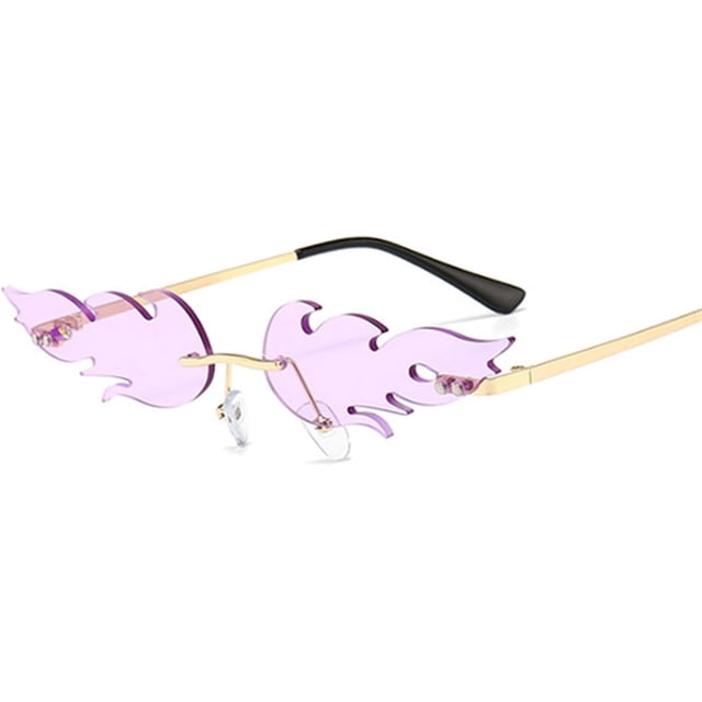 Gafas de sol de moda con diseño de llama de fuego para mujer