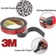 thumbnail image 3 of 1pc 3m Vhb Extra Strong Double Sided Adhesive Tape 3m X 10mm Black Waterproof, 3 of 4