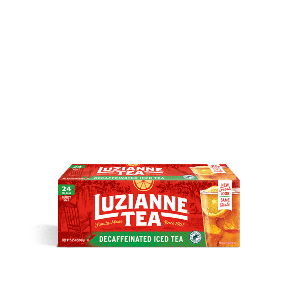 Luzianne Decaffeinated Black Iced Tea Bags, 24 Count