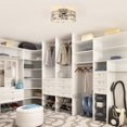 thumbnail image 5 of 18" Vintage Weathered Silver Flush Mount Crystal Ceiling Fan With Remote, DC Motor Ceiling Fan for Bedroom, Hallway, Living Room, 5 of 14