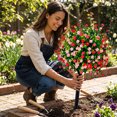 thumbnail image 6 of Garden Decorations Artificial Camellia Topiary Stakes Outdoor Faux Flower Ball Ground Plug for Yard Lawn Porch Patio Wedding Pathway Front Door Decor, 6 of 6