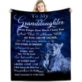 thumbnail image 1 of LHSHID Granddaughter Gifts Blanket To My Granddaughter Funny Birthday Gift For Granddaughters Granddaughter gifts from Grandma or Grandpa Great Granddaughter Gift Ideas Throw Blankets, 1 of 8