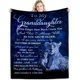 thumbnail image 1 of LHSHID Granddaughter Gifts Blanket To My Granddaughter Funny Birthday Gift For Granddaughters Granddaughter gifts from Grandma or Grandpa Great Granddaughter Gift Ideas Throw Blankets, 1 of 8