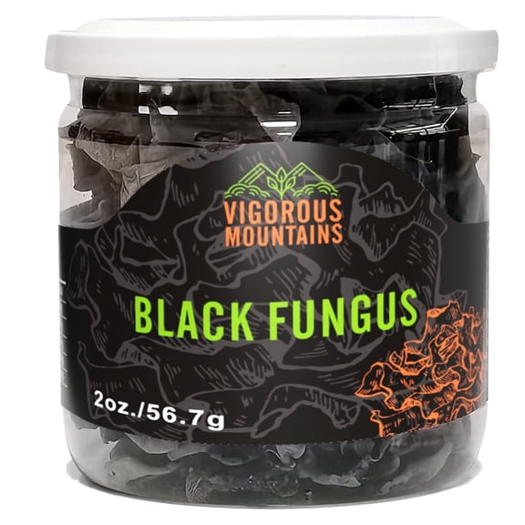 VIGOROUS MOUNTAINS Dried Wood Ear Mushrooms, 2 Oz