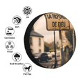 thumbnail image 4 of Vsdgher Rustic French Signpost for Spare Tire Cover, Tire Wheel Protector Wheel Cover Fit for Truck,Trailer,RV,SUV,Camper and Most Vehicle-17 inch, 4 of 6