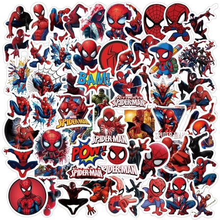 120 PCS For Spider Cartoon Sticker Pack for Teens - Waterproof Vinyl Decals for Water Bottles, Laptops, Skateboards & Suitcases for Girls Boys Ideal Holiday Party Gift