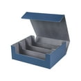 thumbnail image 1 of Deck Card Case Hold 1800+ Card Protection Holder Sturdy for Card Collectors Gift Blue Lined In Gray, 1 of 8