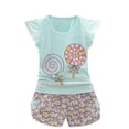 thumbnail image 2 of 26-27 Toddler Baby Girls Lollipop Tops Short Outfit, 2 of 4