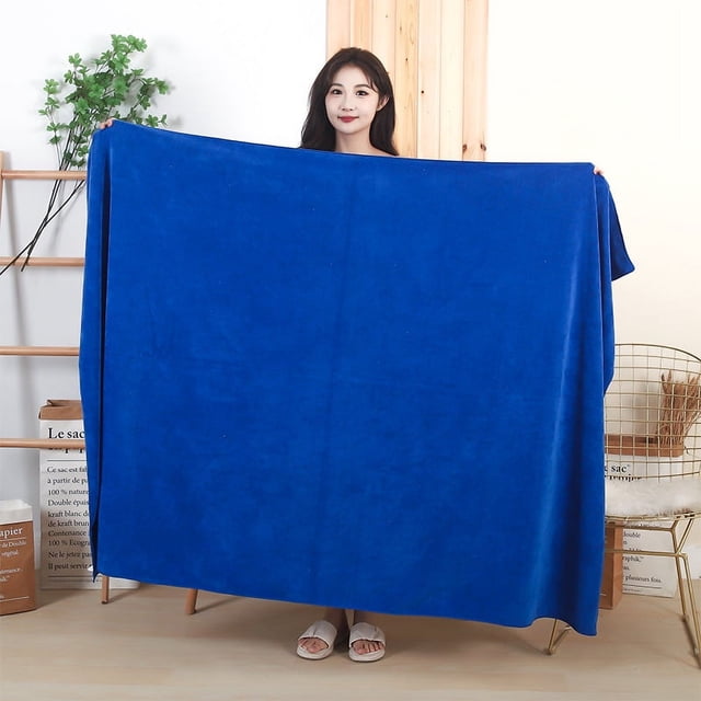 Nvzi 1 toalla de baño multiusos para uso en el baño, fitness, deportes, 31,5 x 70,87 pulgadas (azul)