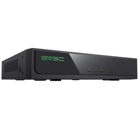 SV3C 4K 16 Channel POE NVR, 8Port Network Video Recorder for Home Security Camera System, Support 12MP/8MP/6MP/5MP/4MP/3MP/1080P/960P IP Camera, Remote Access, 24/7 Recording, Up to 16TB HDD Slot
