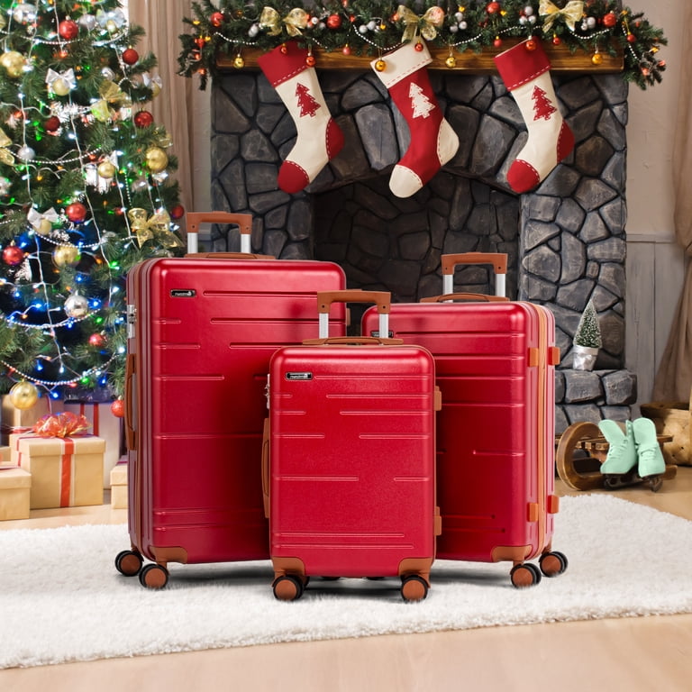Zimtown 3 Piece Luggage Set, ABS Hardside Lightweight Suitcase