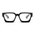 thumbnail image 2 of Black Thick Oversize Square Candy Color Reading Glasses 1.00 for Women and Men, Stylish Blue Light Blocking Spring Hinge Readers +1.00, 2 of 5
