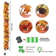 thumbnail image 4 of Scidweet 2 Pack Fall Maple Leaves Garlands, 12 Ft 60 LED String Lights Fall Decorations for Home Party Thanksgiving Table Autumn Garland Decor, 4 of 7