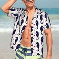 thumbnail image 3 of Haiem Seahorses and Hearts Printed Hawaiian Shirt for Men - Men’s Casual Beach Summer Shirts - Stretch Fabric with Modern Fit-Medium, 3 of 7