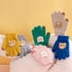 thumbnail image 3 of Guantes para niños, otoño e invierno, para niños y niñas, con dibujos de osos, resistentes al frío, cálidos, de punto de lana de cinco dedos para bebés, 3 of 6