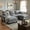 104" Grey, variant on Shaiailed 131" Gray Oversized Modular Sectional Sofa with 2 ottomans,U Shaped Sectional Couch with 2 Throw Pillows,Upholstered Chenille Couch for Apartment & Living Room