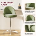 thumbnail image 4 of Silla de oficina GTPLAYER Velvet Tall con ruedas y almohada lumbar, 4 of 9