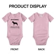 thumbnail image 3 of Warning: Protected by A Staffordshire Bull Terrier Dog Funny Baby Rompers Infant Clothes (Pink,3-6 Months), 3 of 5