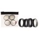 thumbnail image 1 of Juego de anillos escalonados de boda de silicona de 2 capas - Gris-Negro de ROQ para hombre - Anillo de 4 x 16 mm, 1 of 1