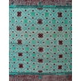 thumbnail image 1 of Ahgly Company Machine Washable Indoor Rectangle Abstract Medium Aqua Marine Green Area Rugs, 3' x 5', 1 of 7