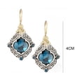 thumbnail image 6 of SPRING PARK 1 Pair Cubic Zirconia Crystal Dangle Rhombus Earrings for Women Costume, 6 of 6