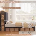 thumbnail image 6 of Hiphuta Queen Size Bed Frame with Storage Headboard and Side Storage Shelves, Upholstered LED Platform Bed with 2 Drawers and Charging Station, Gray, 6 of 8