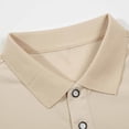 thumbnail image 5 of QATAINLAV Polos Shirts for Men Big and Tall Tops Casual Button Athletic Collared Tennis T-Shirt Solid Color Short Sleeve Golf Tees Shirt Ofertas Flash Khaki XL, 5 of 8