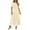 Beige, variant on PRETTYGARDEN Women's 2025 Summer Casual Midi Dresses Square Neck Short Sleeve Smocked A Line Floral Flowy Elegant Boho Dress
