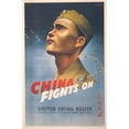 thumbnail image 2 of Anonymous 13x18 Gold Ornate Wood Frame and Double Matted Museum Art Print Titled - China Fights on (1943), 2 of 4